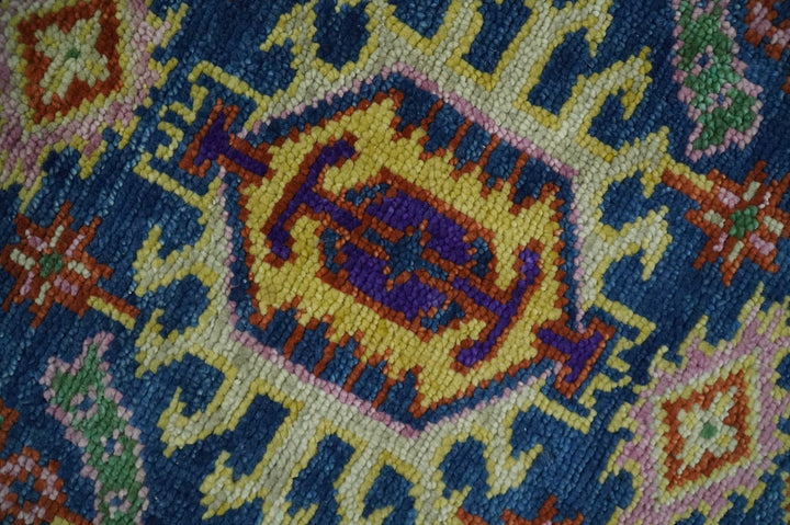 Blue and Beige Traditional Turkish Design Wool Hand Knotted Multi Sizes Area Rug - The Rug Decor