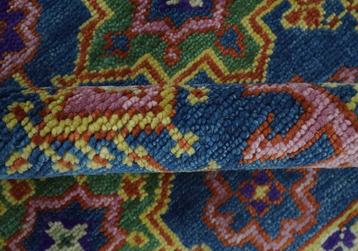 Blue and Beige Traditional Turkish Design Wool Hand Knotted Multi Sizes Area Rug - The Rug Decor