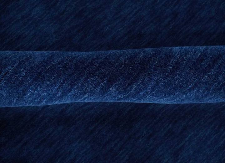 Blue and Rust with multicolor Striped Wool Hand Woven Southwestern Lori Gabbeh Rug| KNT19 - The Rug Decor