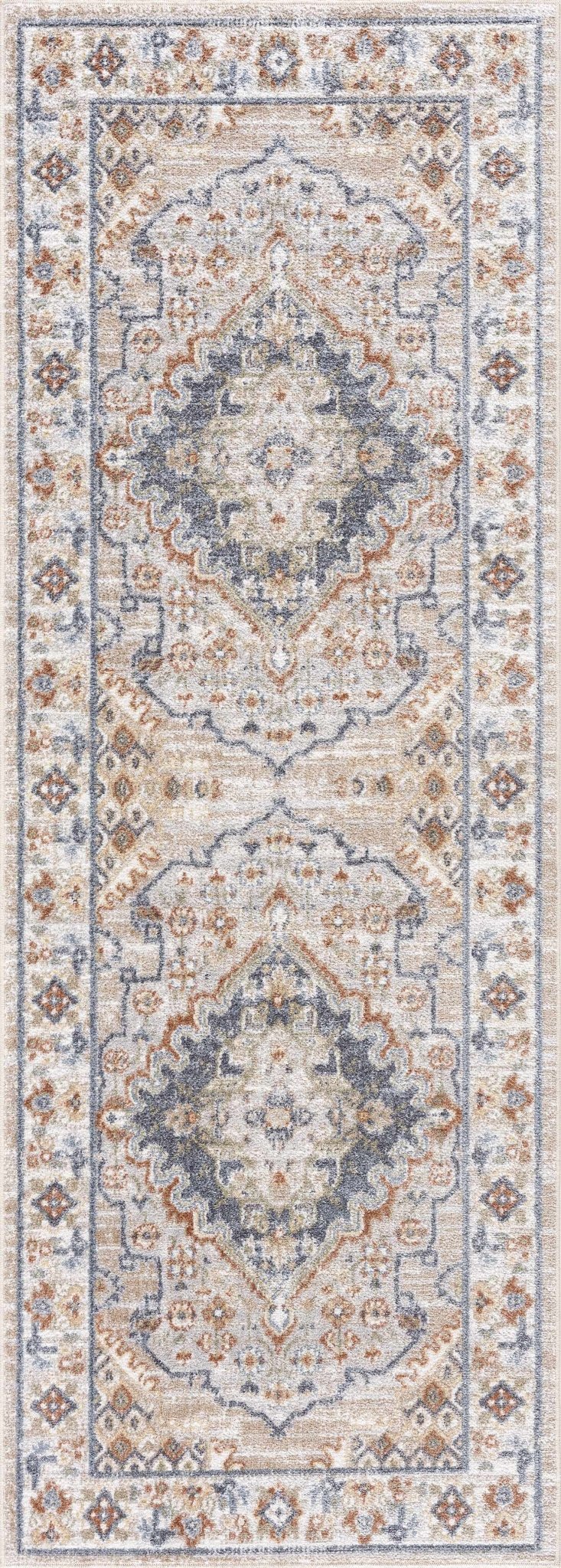 Charcoal, Camel, Silver and Brown Traditional Heriz Area Rug - The Rug Decor