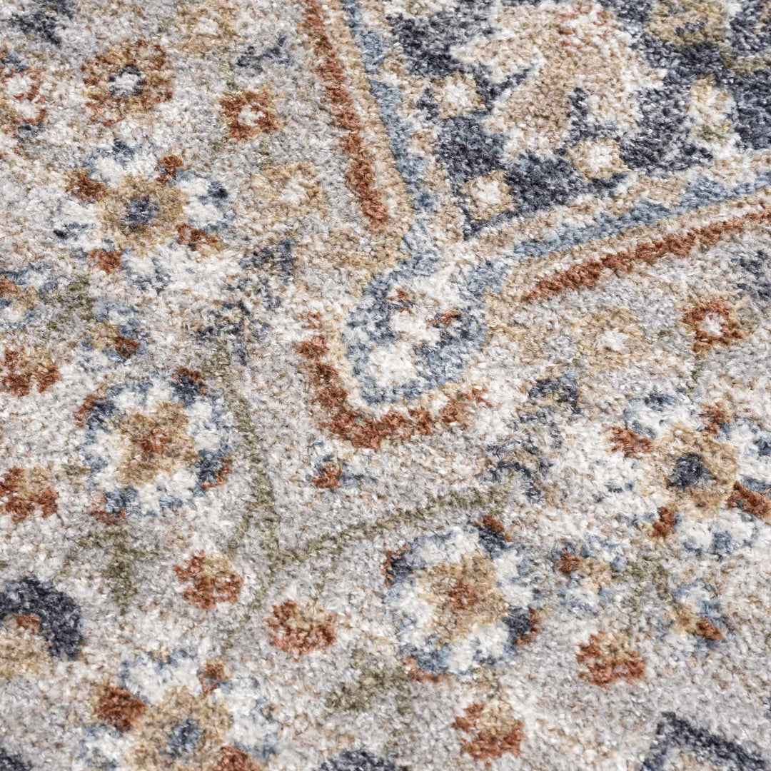 Charcoal, Camel, Silver and Brown Traditional Heriz Area Rug - The Rug Decor