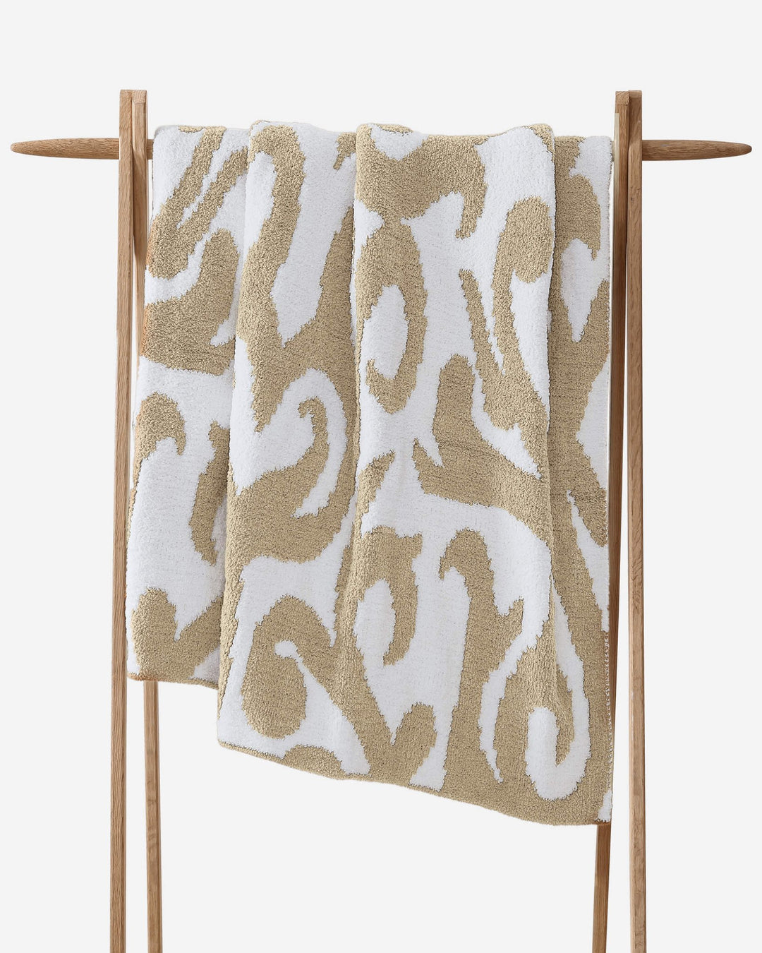 Cloud Gray, Sahara Tan, Coal, Taupe And Off White Modern Soft Plush Throw - The Rug Decor