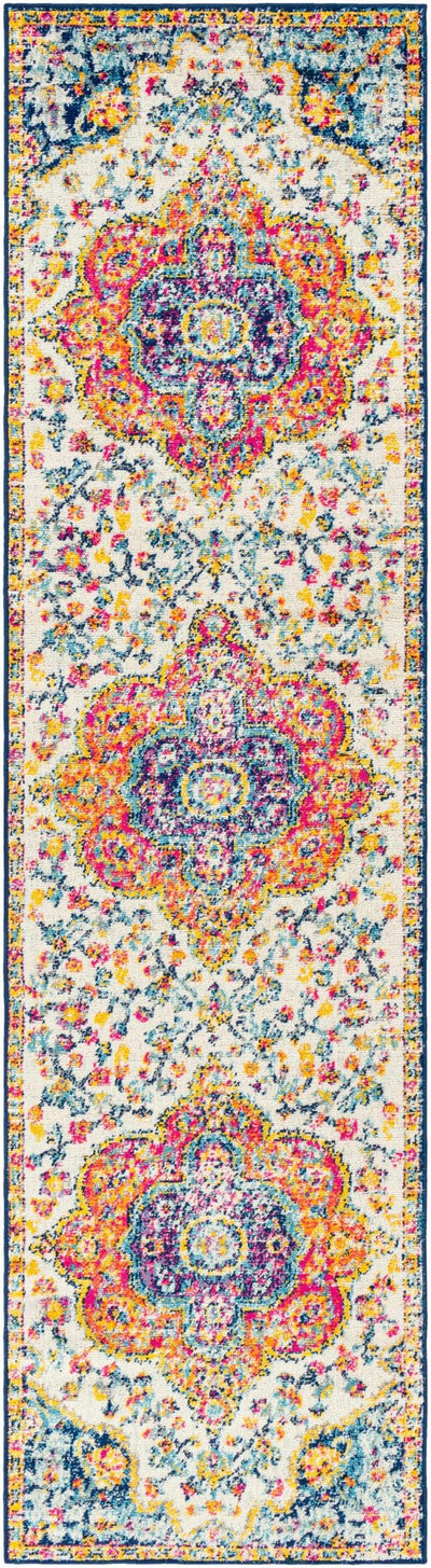 Colorful Traditional Design Beige, Purple and Blue Multi size Area Rug - The Rug Decor