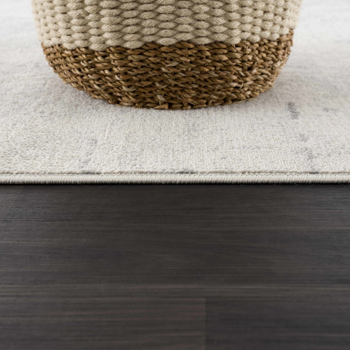 Contemporary Abstract Beige and Gray Medium Pile Multi Size Area Rug - The Rug Decor