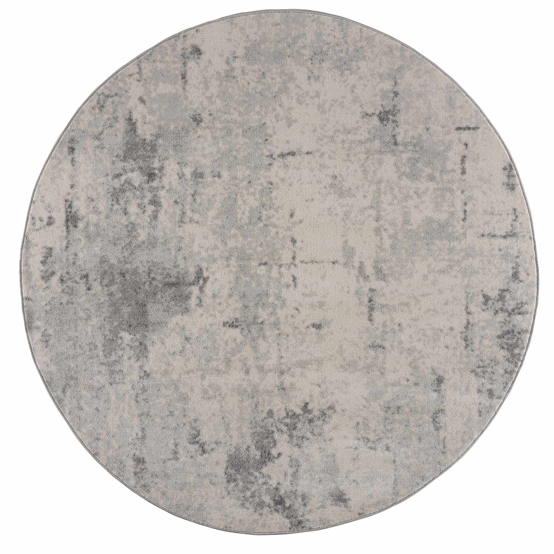 Contemporary Abstract Beige and Gray Medium Pile Multi Size Area Rug - The Rug Decor