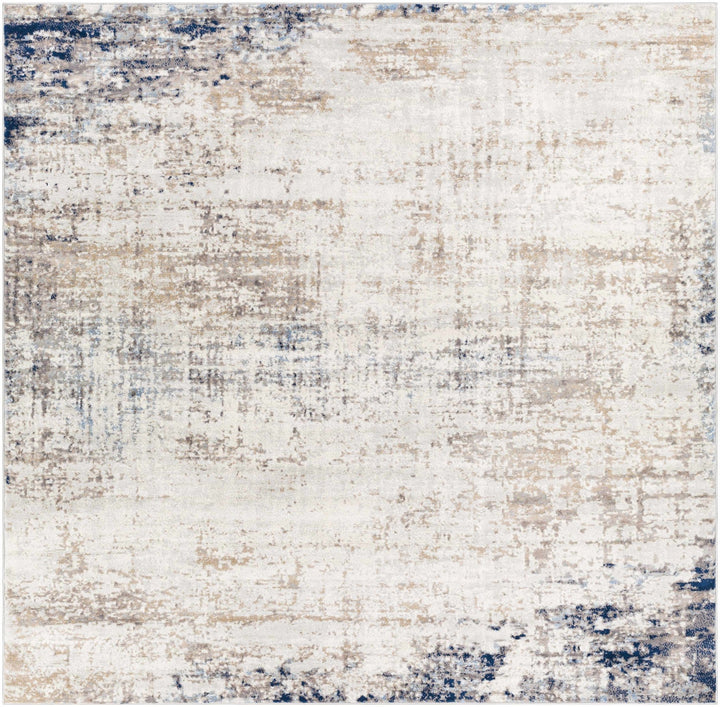 Contemporary Abstract Beige, Tan and Charcoal Machine Woven Area Rug - The Rug Decor