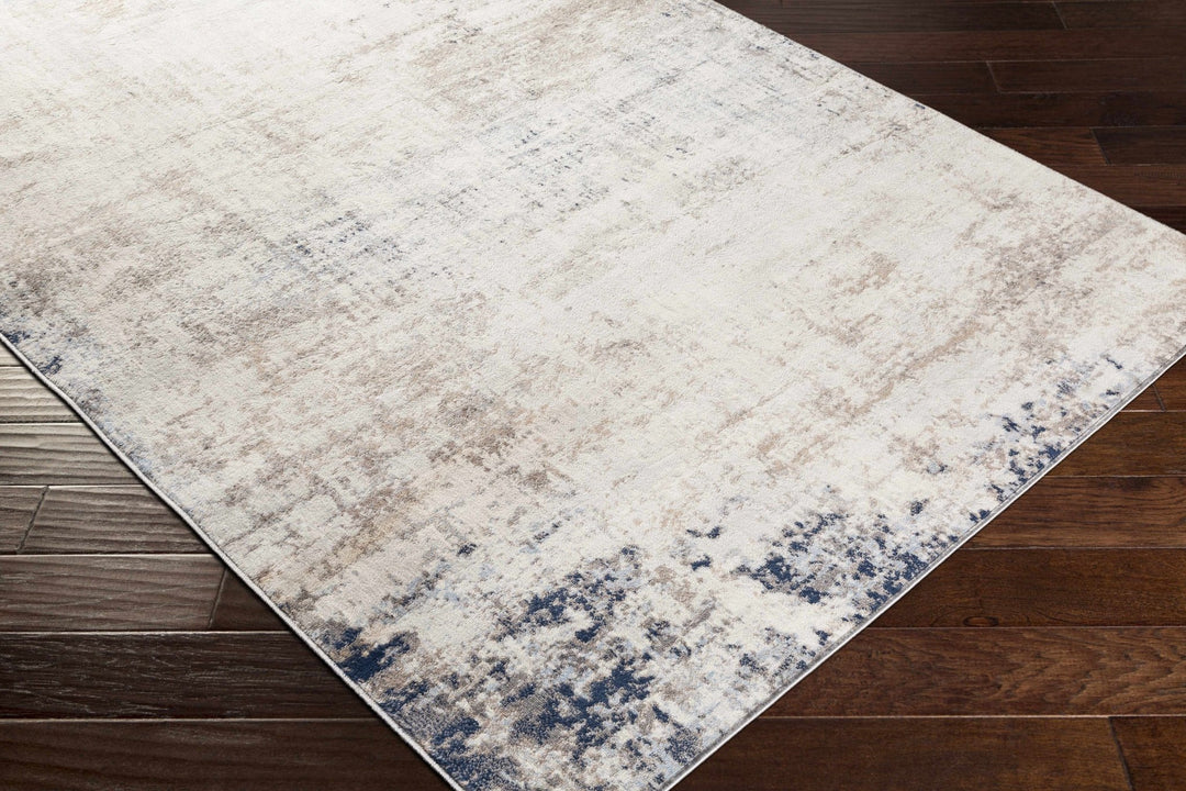 Contemporary Abstract Beige, Tan and Charcoal Machine Woven Area Rug - The Rug Decor
