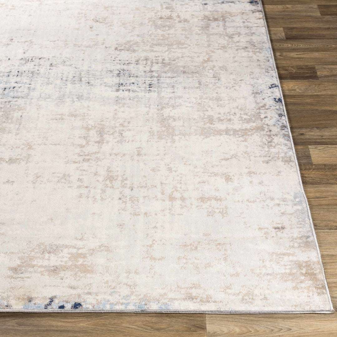Contemporary Abstract Beige, Tan and Charcoal Machine Woven Area Rug - The Rug Decor