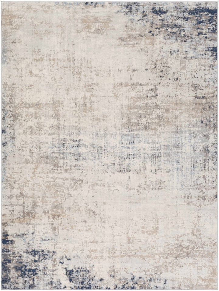 Contemporary Abstract Beige, Tan and Charcoal Machine Woven Area Rug - The Rug Decor