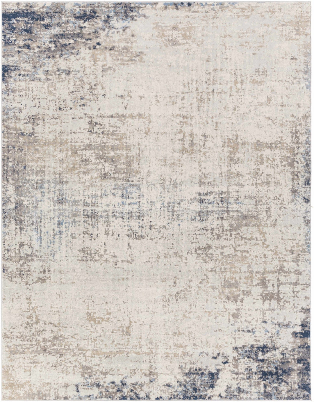 Contemporary Abstract Beige, Tan and Charcoal Machine Woven Area Rug - The Rug Decor