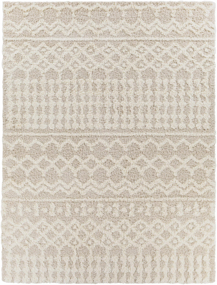 Contemporary Beige and Ivory Tribal Design Plush pile Multi Size Area Rug - The Rug Decor