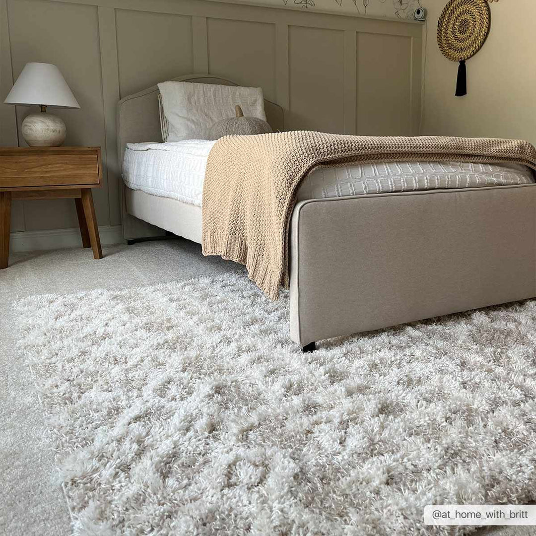 Contemporary Beige and Ivory Tribal Design Plush pile Multi Size Area Rug - The Rug Decor