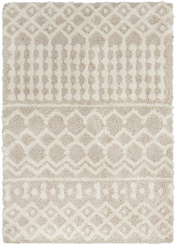 Contemporary Beige and Ivory Tribal Design Plush pile Multi Size Area Rug - The Rug Decor