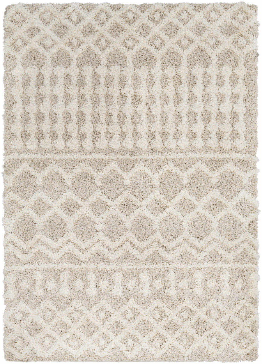 Contemporary Beige and Ivory Tribal Design Plush pile Multi Size Area Rug - The Rug Decor