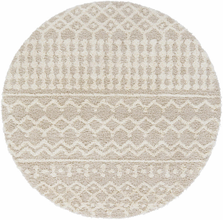 Contemporary Beige and Ivory Tribal Design Plush pile Multi Size Area Rug - The Rug Decor