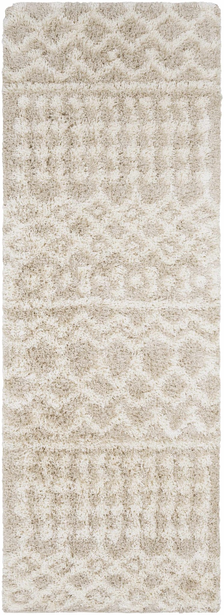 Contemporary Beige and Ivory Tribal Design Plush pile Multi Size Area Rug - The Rug Decor