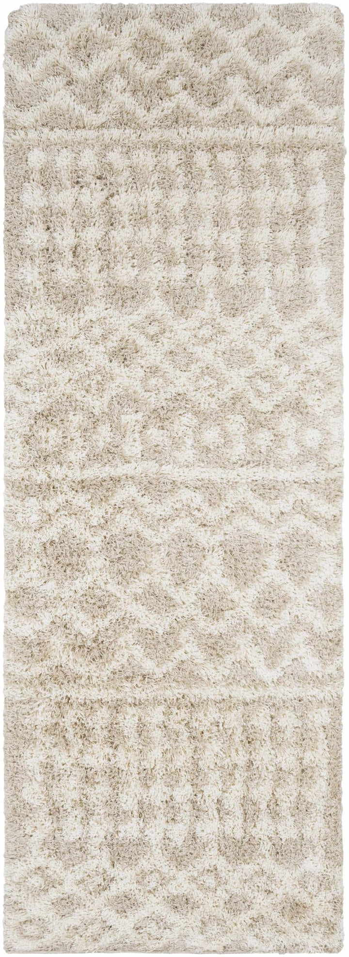 Contemporary Beige and Ivory Tribal Design Plush pile Multi Size Area Rug - The Rug Decor