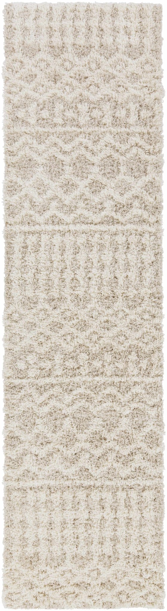 Contemporary Beige and Ivory Tribal Design Plush pile Multi Size Area Rug - The Rug Decor