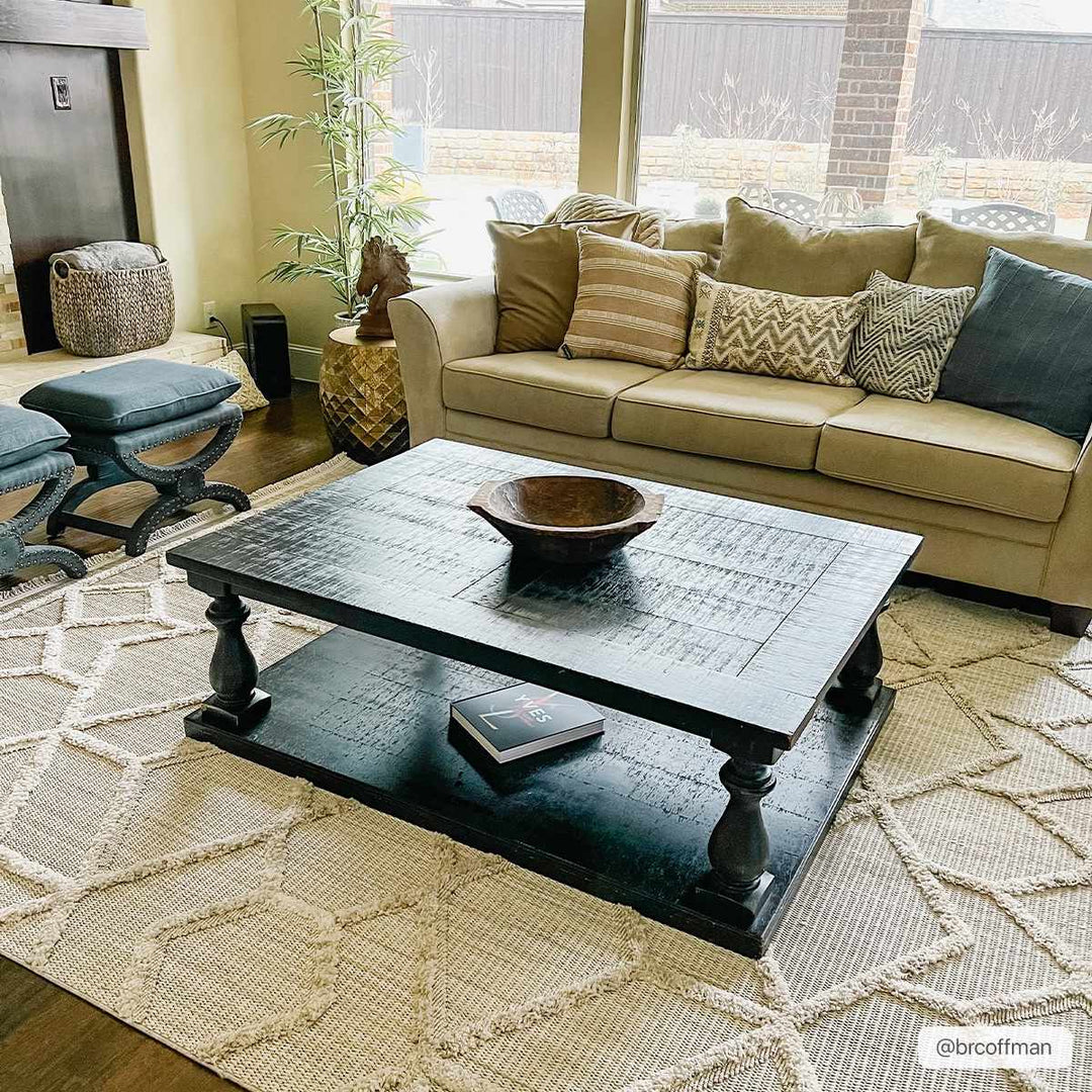 Contemporary Beige and Light Peach High/Low pile Texture Area Rug - The Rug Decor
