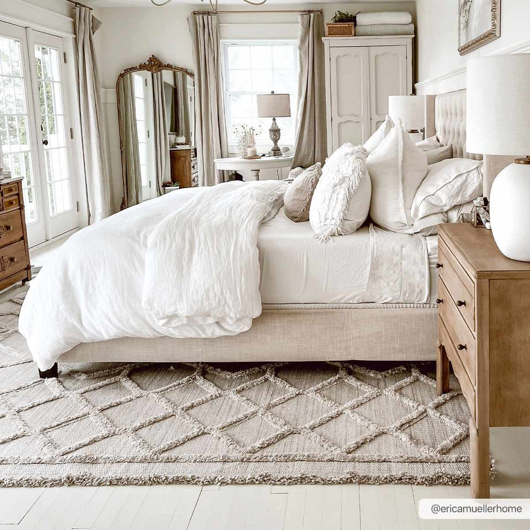 Contemporary Beige and Light Peach High/Low pile Texture Area Rug - The Rug Decor