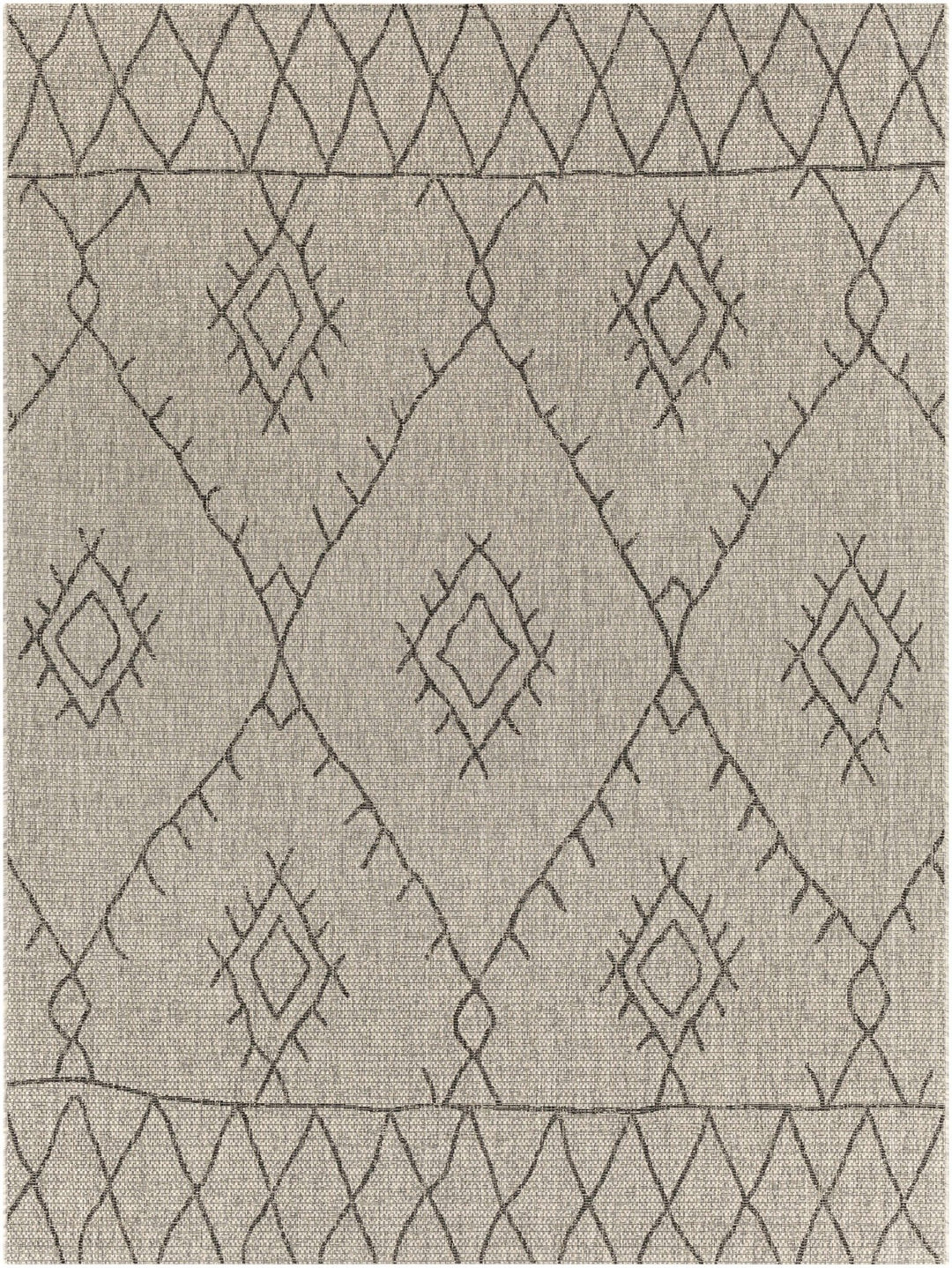 Contemporary Beige, Black and Charcoal Multi Size Outdoor Area Rug - The Rug Decor