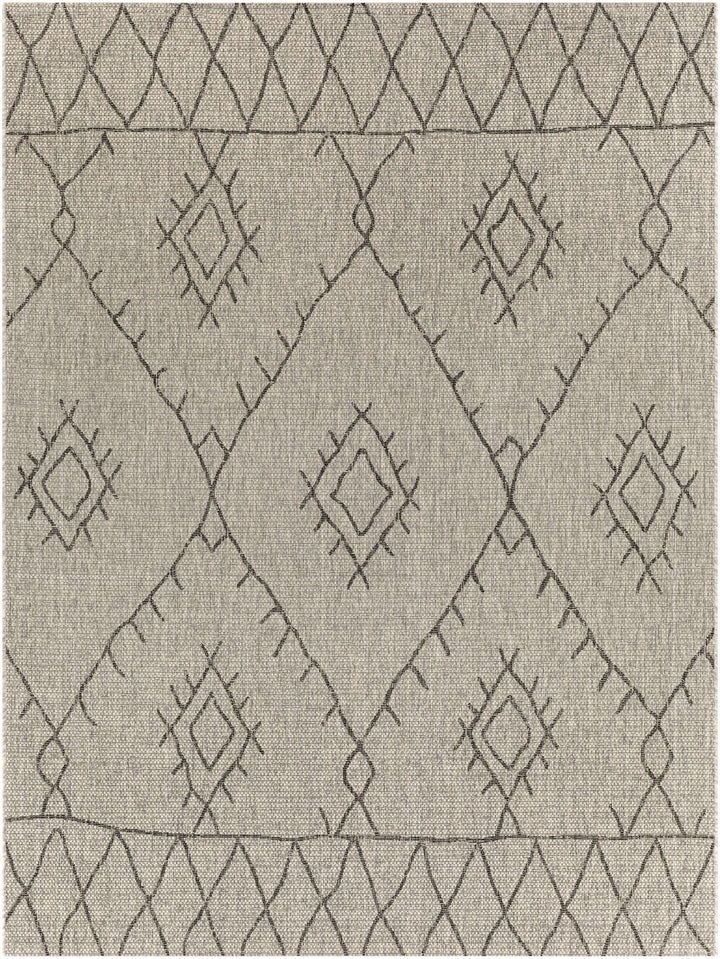 Contemporary Beige, Black and Charcoal Multi Size Outdoor Area Rug - The Rug Decor
