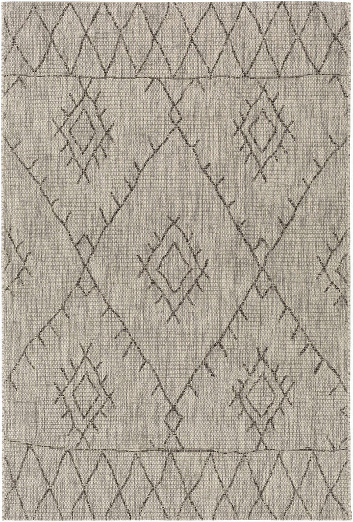 Contemporary Beige, Black and Charcoal Multi Size Outdoor Area Rug - The Rug Decor