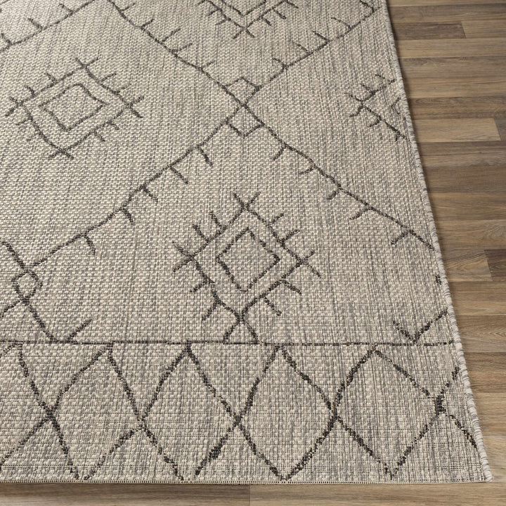 Contemporary Beige, Black and Charcoal Multi Size Outdoor Area Rug - The Rug Decor