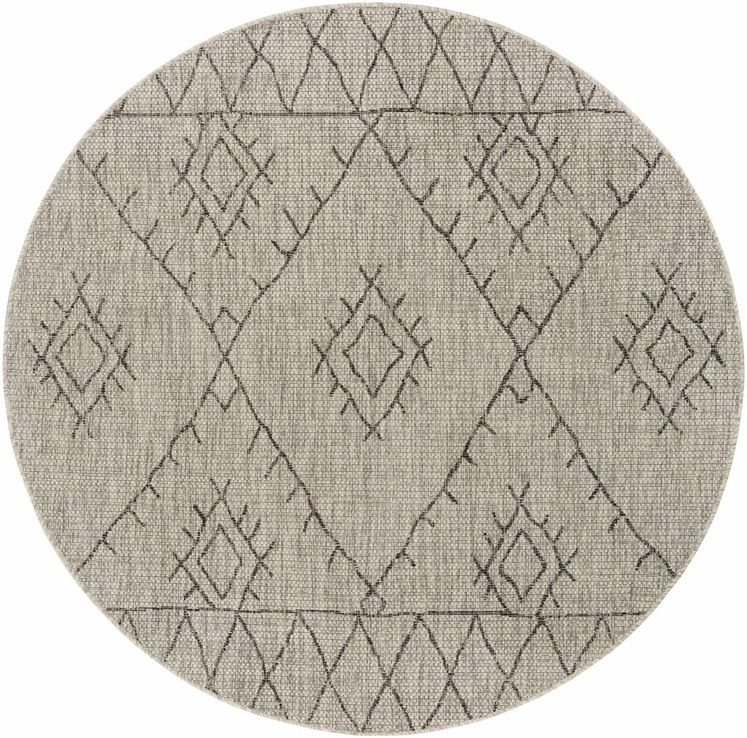 Contemporary Beige, Black and Charcoal Multi Size Outdoor Area Rug - The Rug Decor