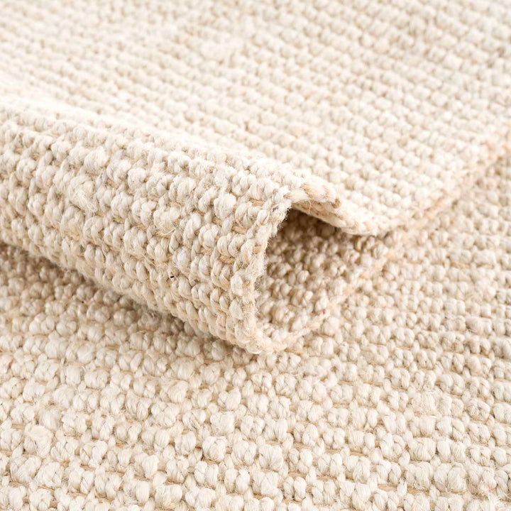 Contemporary Solid Hand Woven Tan Natural Fiber Jute Multi Size Area Rug - The Rug Decor