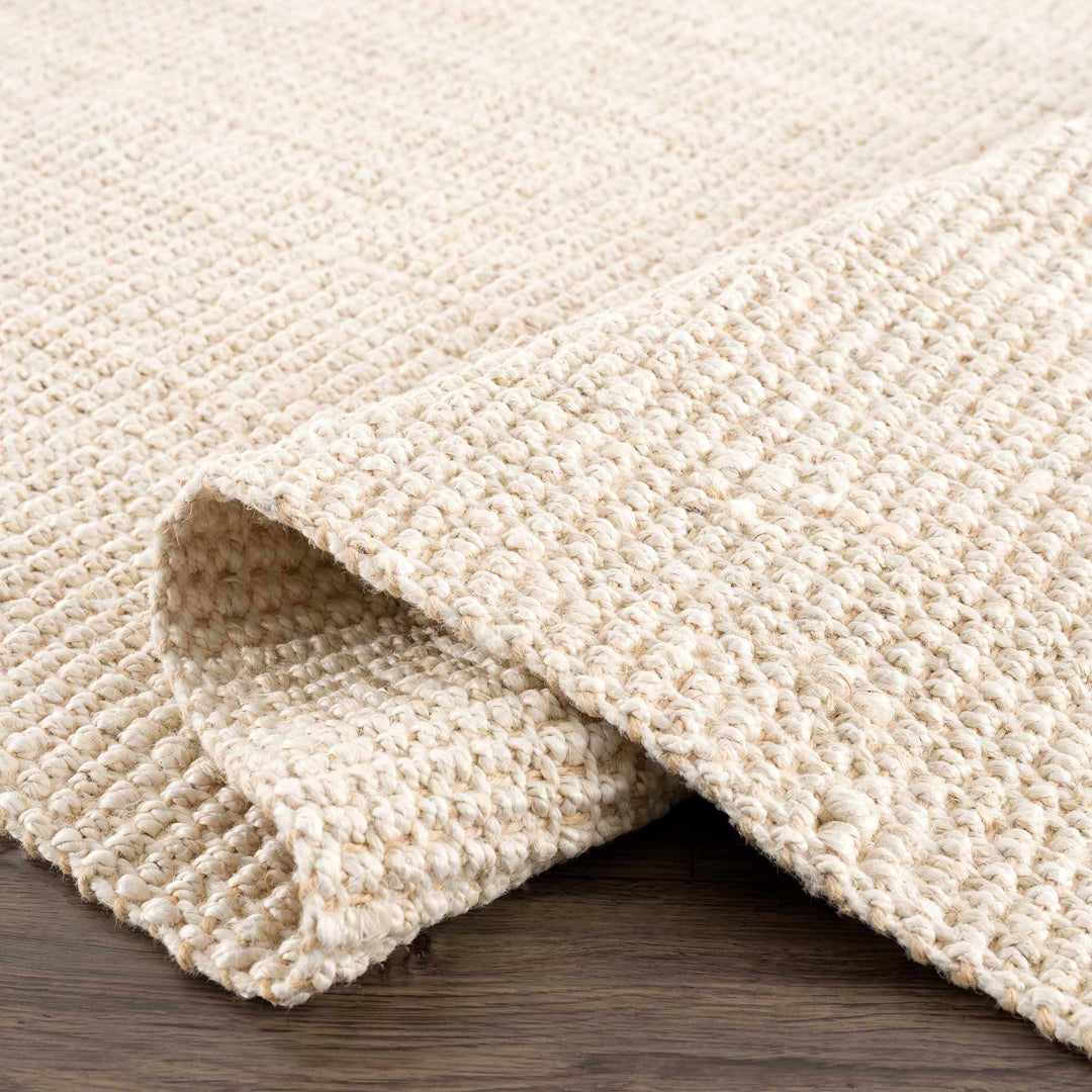 Contemporary Solid Hand Woven Tan Natural Fiber Jute Multi Size Area Rug - The Rug Decor
