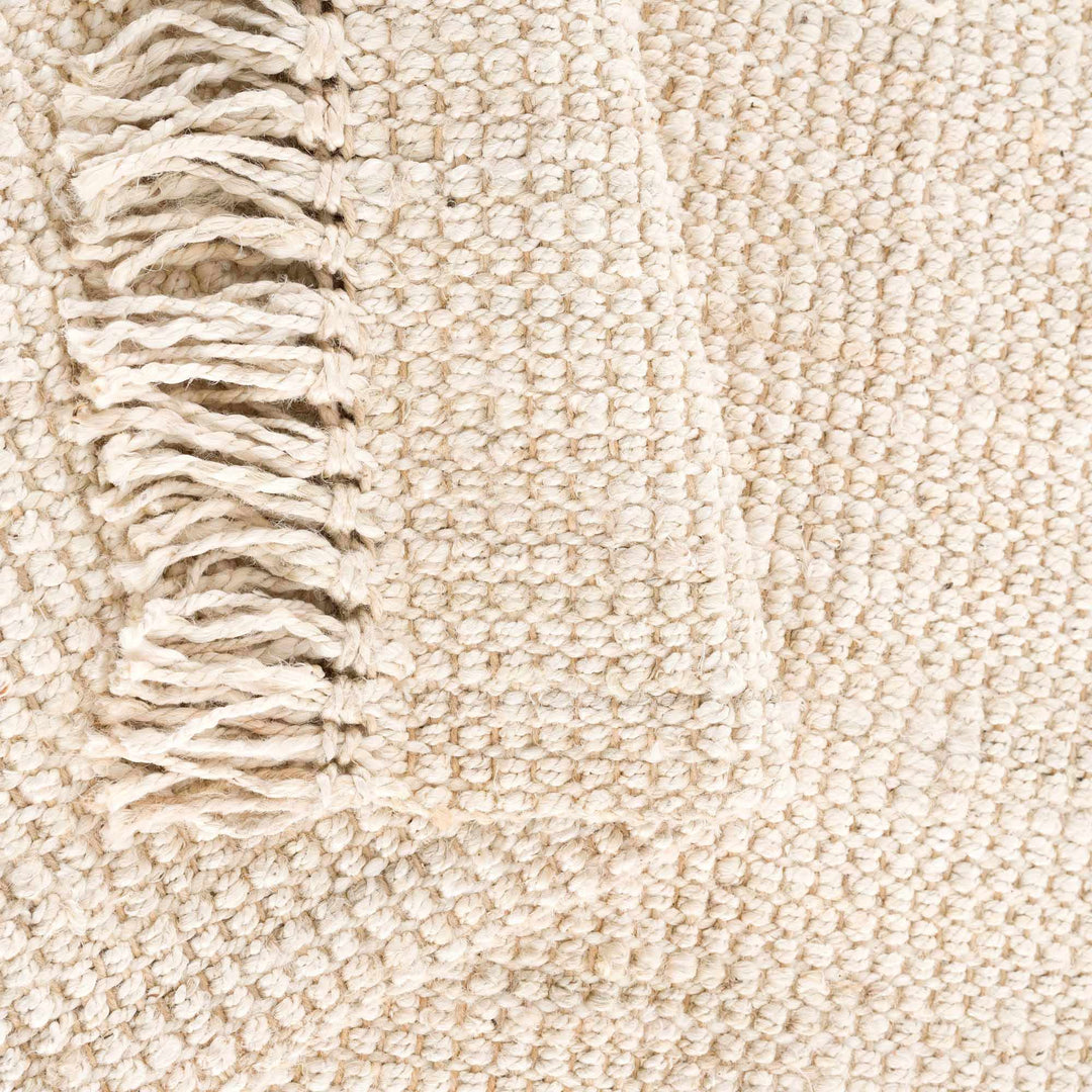 Contemporary Solid Hand Woven Tan Natural Fiber Jute Multi Size Area Rug - The Rug Decor