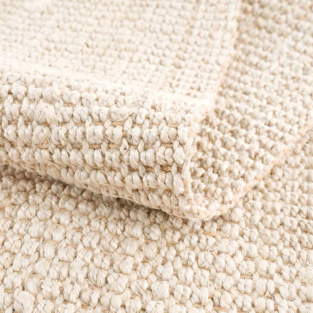 Contemporary Solid Hand Woven Tan Natural Fiber Jute Multi Size Area Rug - The Rug Decor