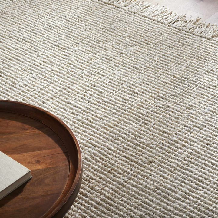Contemporary Solid Hand Woven Tan Natural Fiber Jute Multi Size Area Rug - The Rug Decor