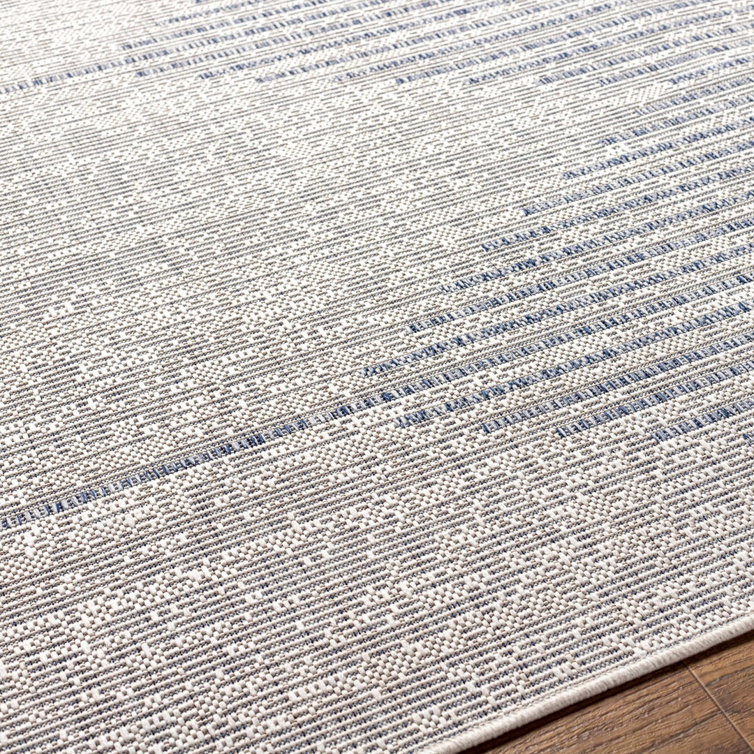 Contemporary Tribal Design Blue and Beige Multi Size Area Rug - The Rug Decor