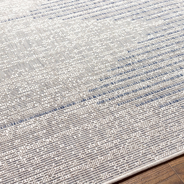 Contemporary Tribal Design Blue and Beige Multi Size Area Rug - The Rug Decor