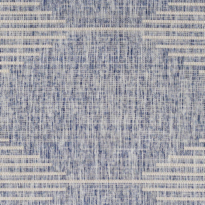 Contemporary Tribal Design Blue, Beige and Gray outdoor safe Area Rug - The Rug Decor