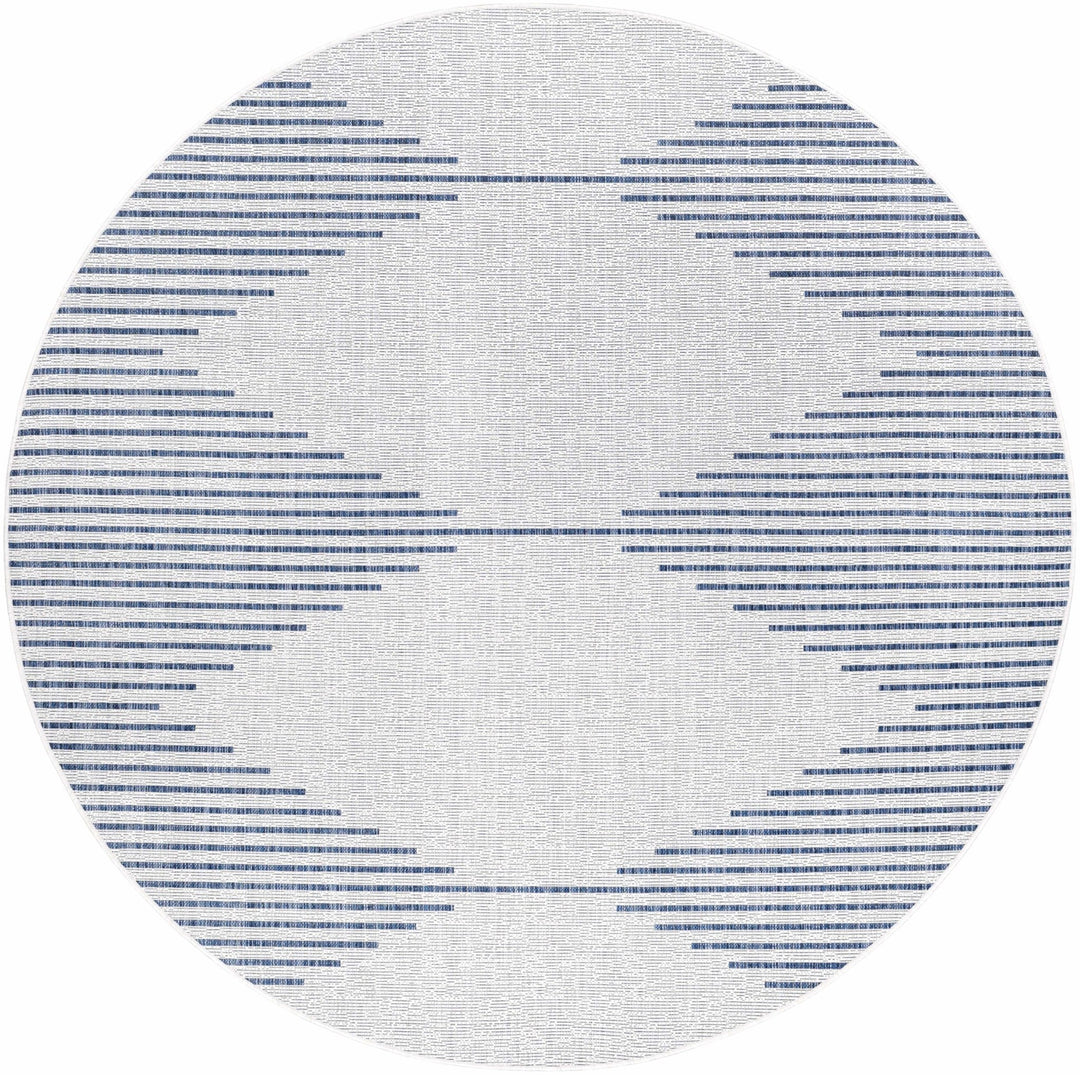 Contemporary Tribal Design Blue, Off-White and Beige Multi size Area Rug - The Rug Decor