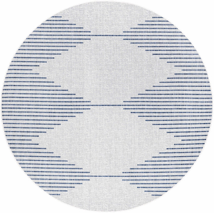 Contemporary Tribal Design Blue, Off-White and Beige Multi size Area Rug - The Rug Decor