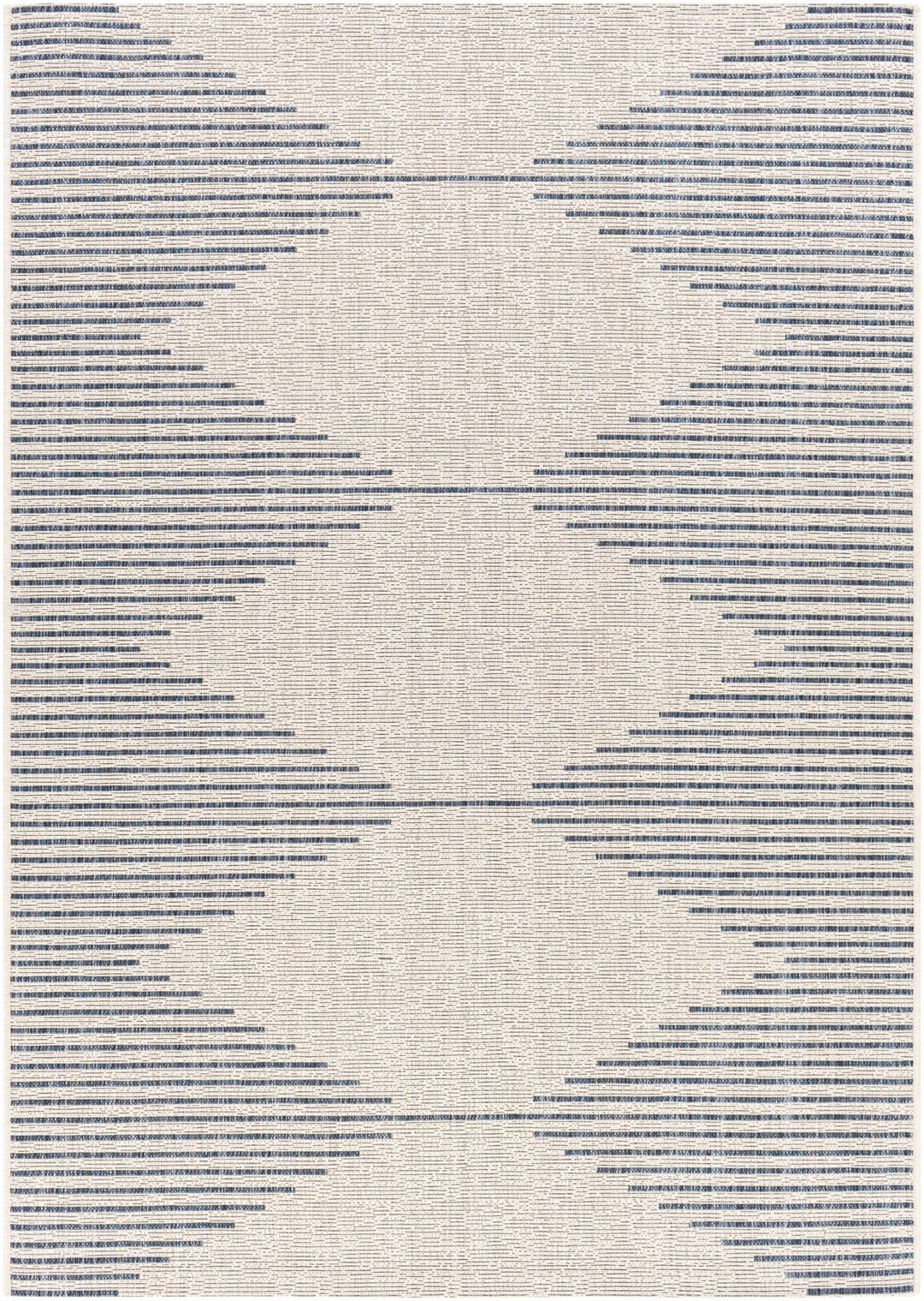 Contemporary Tribal Design Blue, Off-White and Beige Multi size Area Rug - The Rug Decor