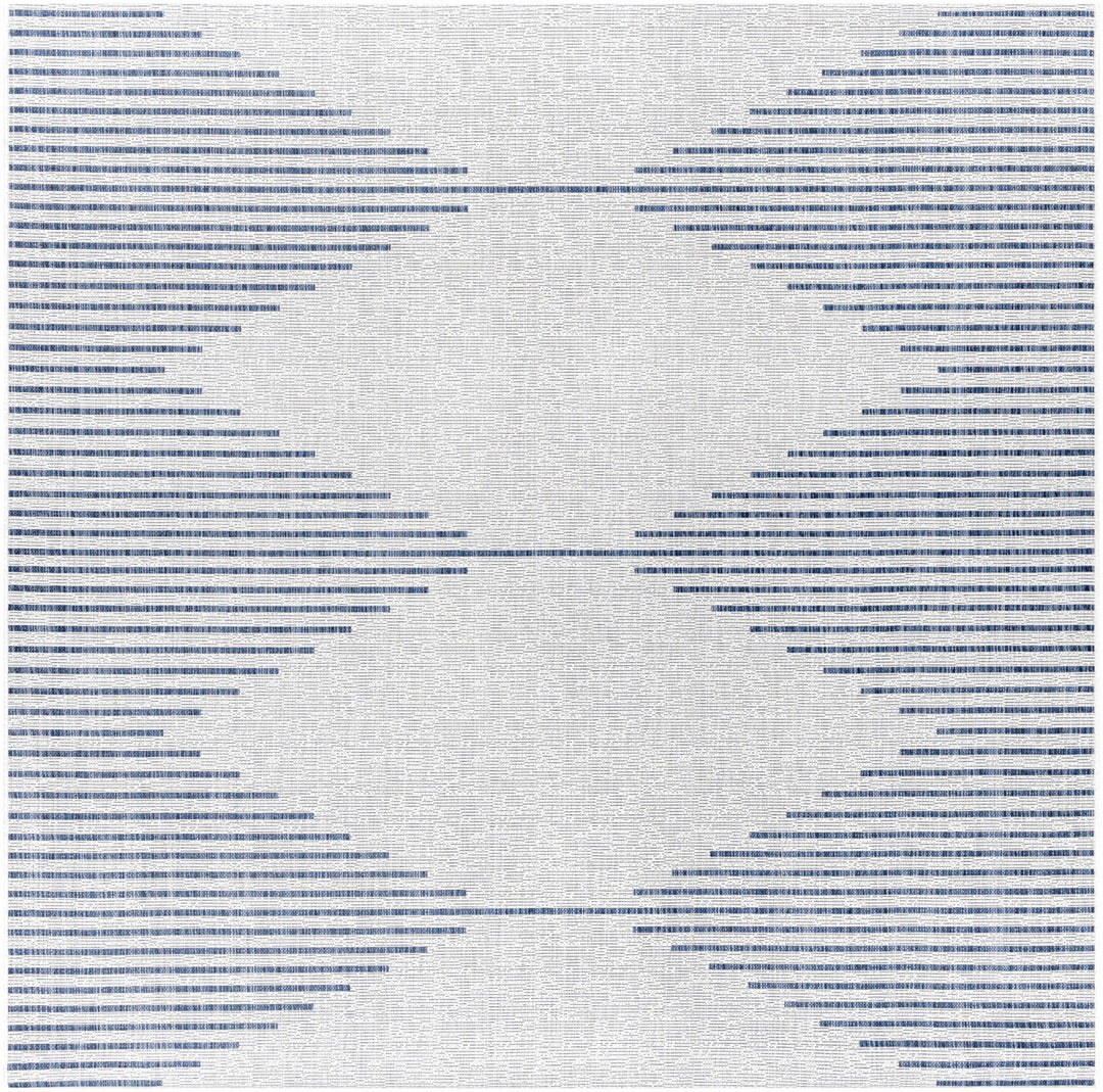 Contemporary Tribal Design Blue, Off-White and Beige Multi size Area Rug - The Rug Decor