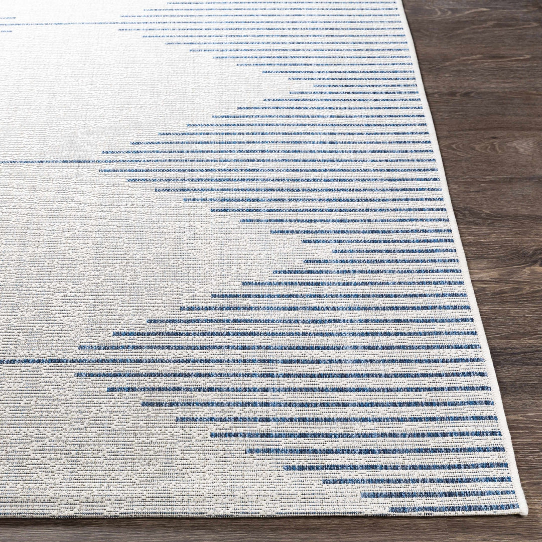 Contemporary Tribal Design Blue, Off-White and Beige Multi size Area Rug - The Rug Decor