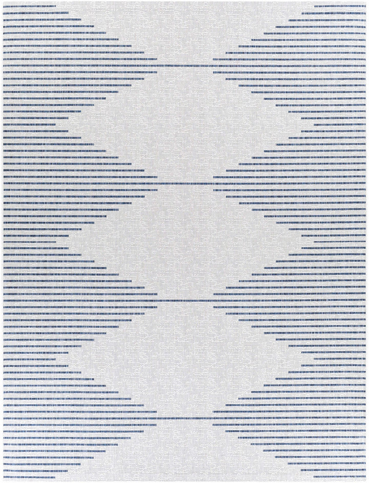 Contemporary Tribal Design Blue, Off-White and Beige Multi size Area Rug - The Rug Decor