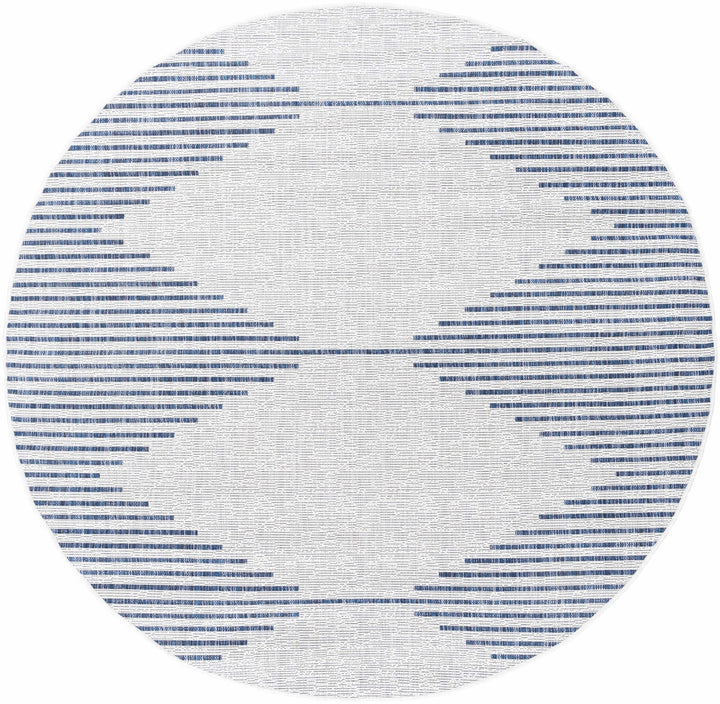 Contemporary Tribal Design Blue, Off-White and Beige Multi size Area Rug - The Rug Decor