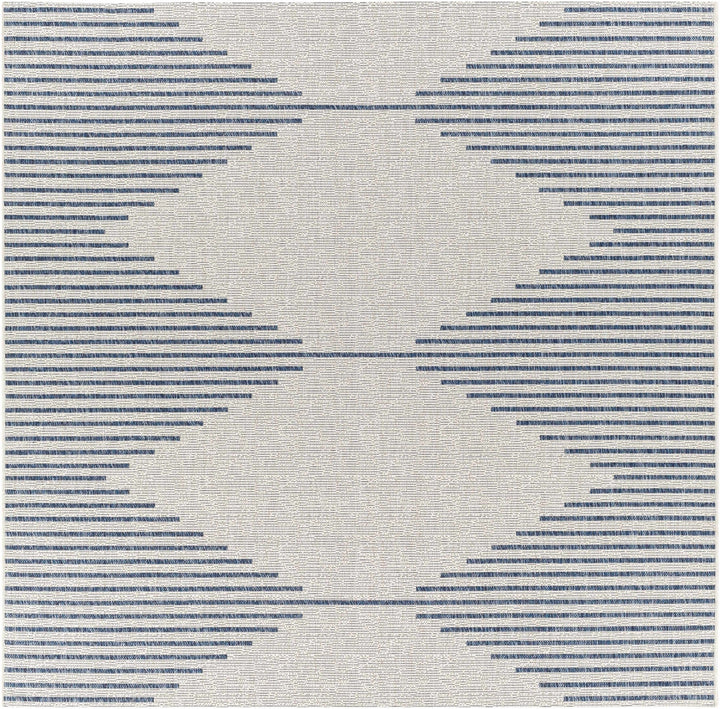 Contemporary Tribal Design Blue, Off-White and Beige Multi size Area Rug - The Rug Decor