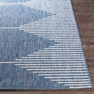 Contemporary Tribal Design Blue, Off white and Ivory Multi size Area Rug - The Rug Decor