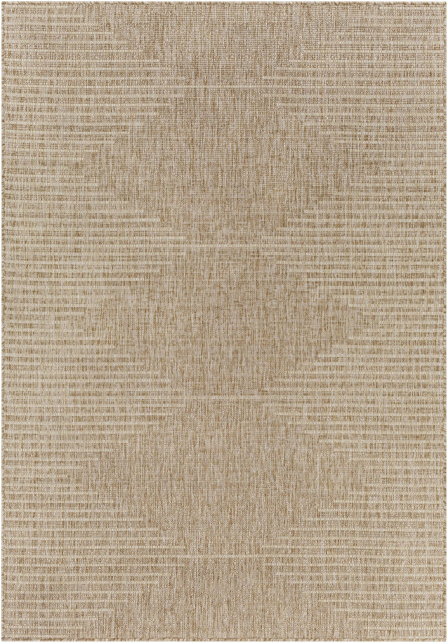 Contemporary Tribal Design Ivory and Camel outdoor safe Area Rug - The Rug Decor