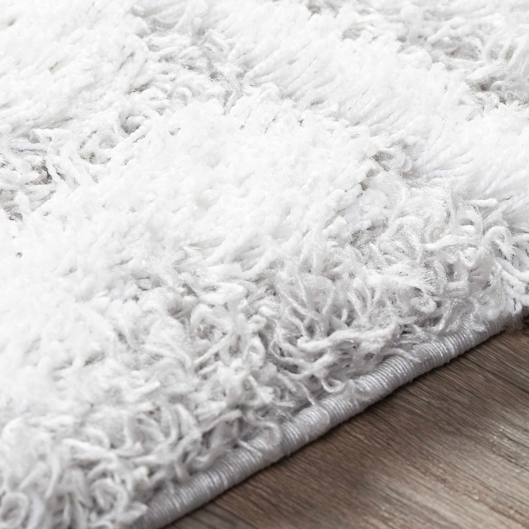 Contemporary White and Gray Plush pile Tribal Design Area Rug - The Rug Decor