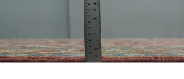 Custom Made Antique Floral Style Rust, Teal, Ivory and Olive Hand Knotted Oriental Oushak Wool Area Rug - The Rug Decor