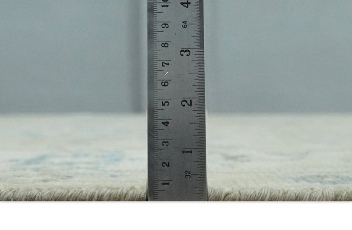 Custom Made Beige and Ivory Hand knotted Traditional Oushak wool Area Rug - The Rug Decor